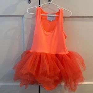 I Love Plum - Neon orange tutu - 6y
